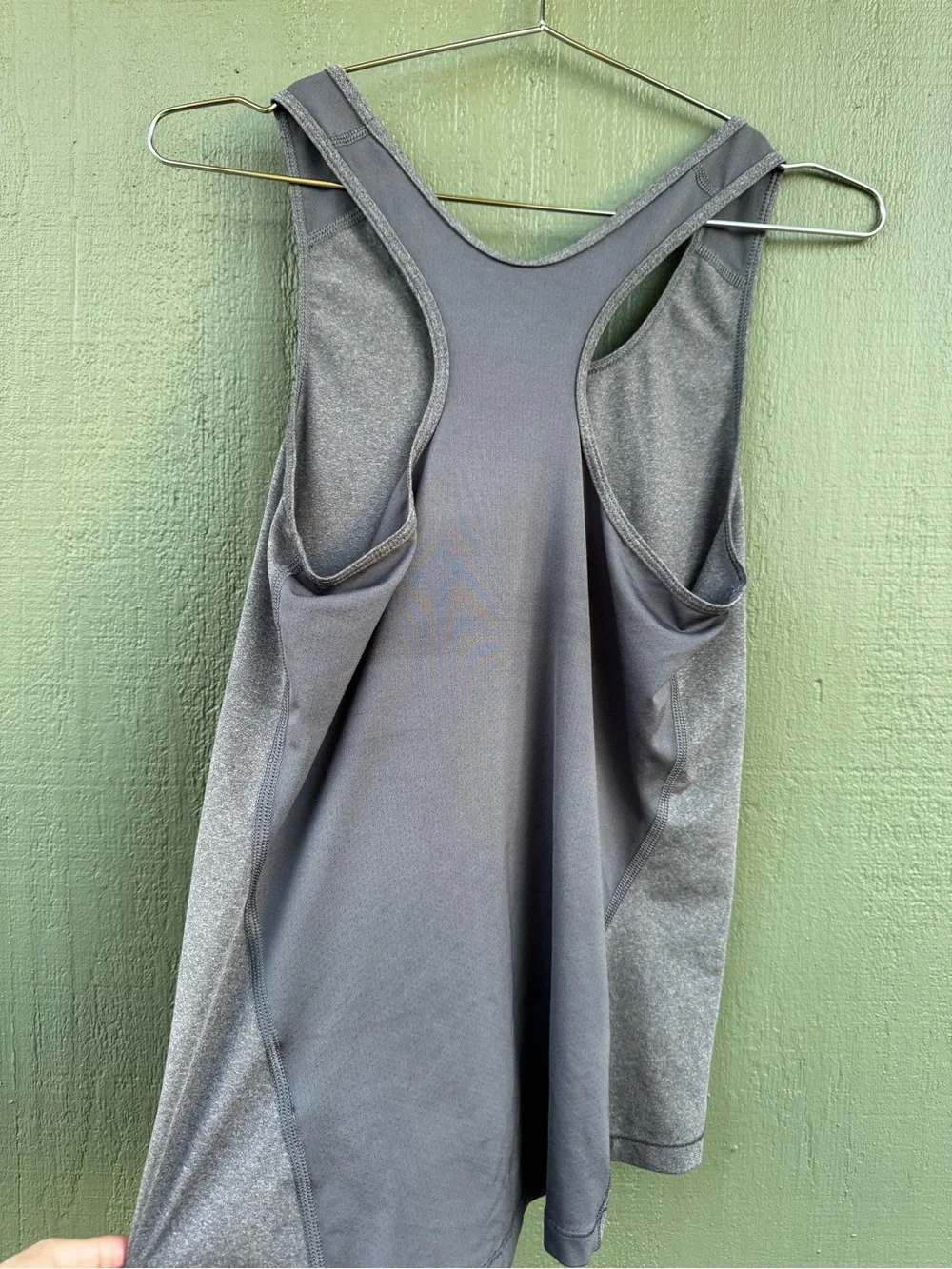 Nike Gray Women's Athletic Tank Top with Black Swoosh
